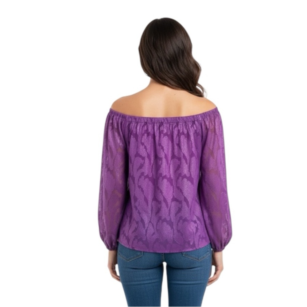 Stitch Fix: Mason & Belle. Chic Plum Blouse with Paisley print - Picture 2 of 11
